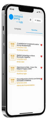 Favoritar palestras
